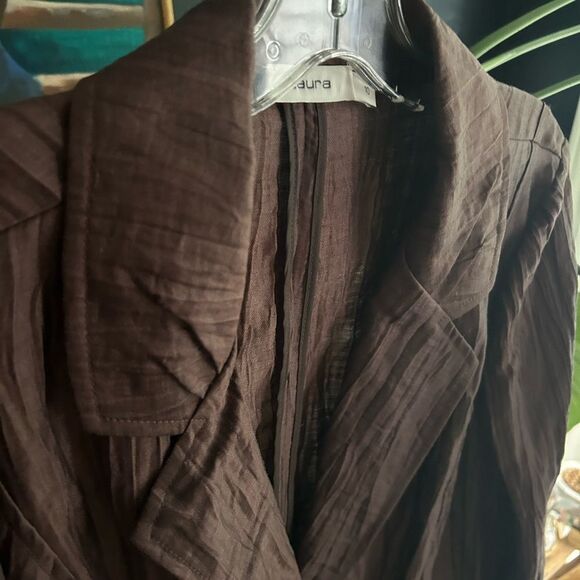 Elegant Brown Blazer for Women 10 - Picture 9 of 11